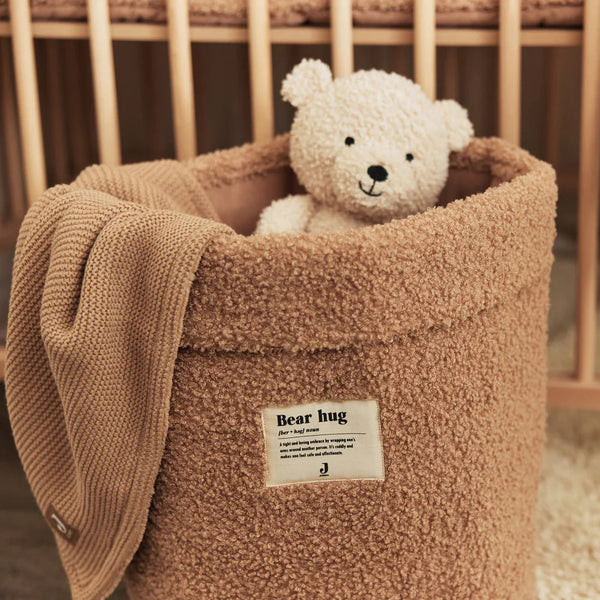 corbeille bébé tissu bouclé