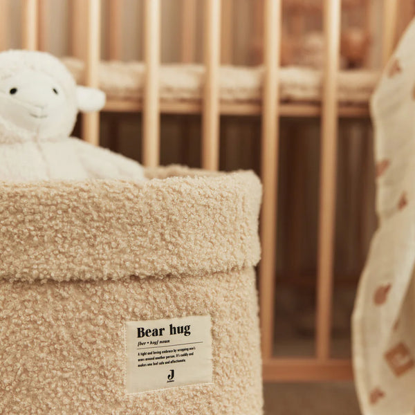 panier bébé tissu bouclé naturel