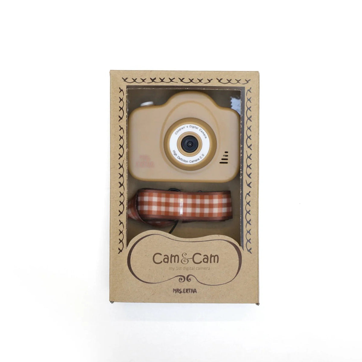 Cam Cam - Appareil Photo Numérique Enfant - Carrés Vintage Arachide 📸 MRS ERTHA