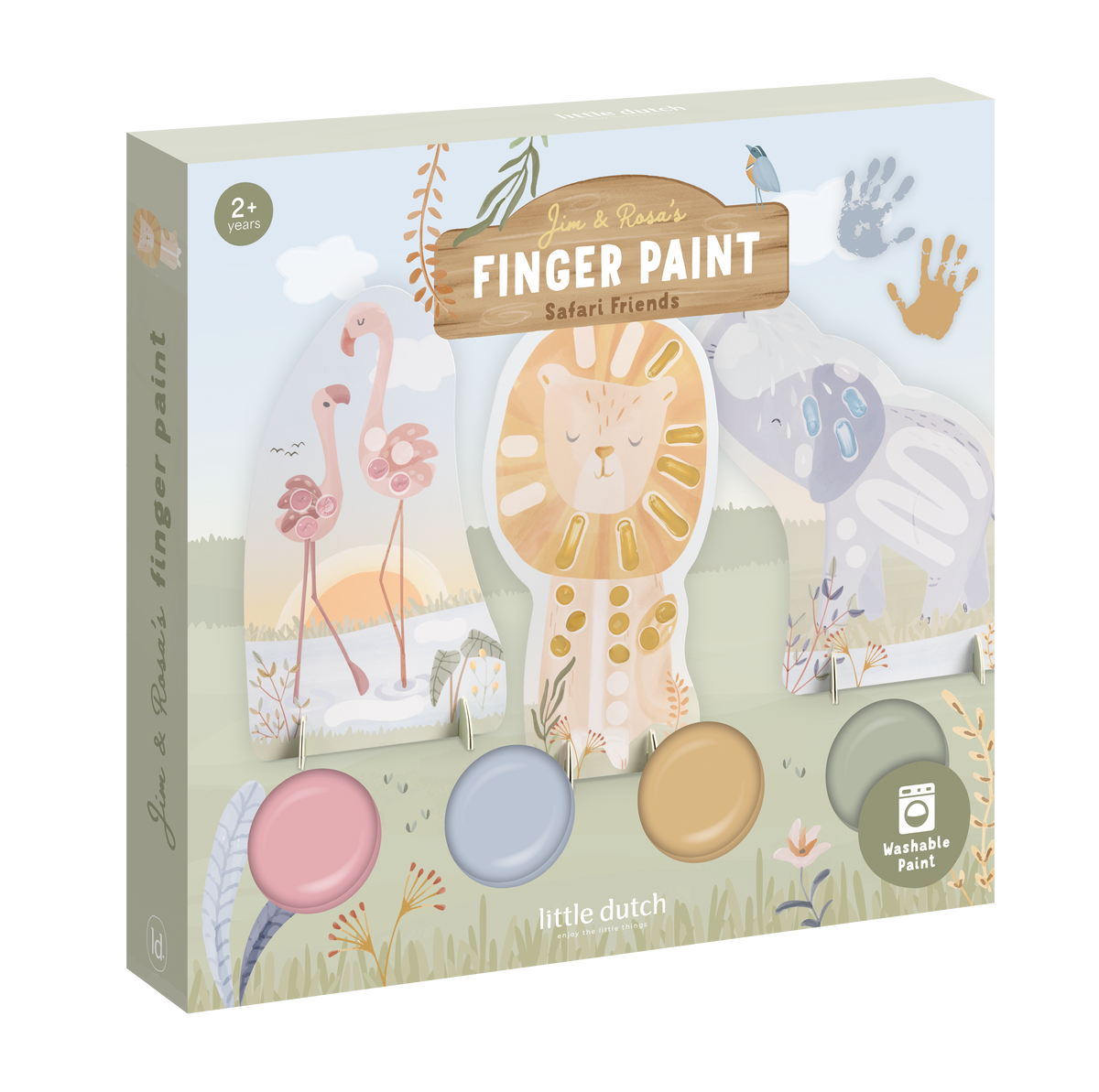 Kit de peinture au doigt enfant Safari Friends – activité créative dès 3 ans