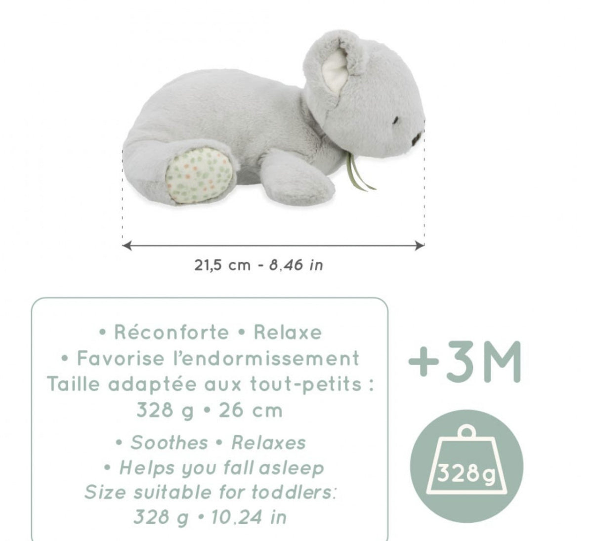 Peluche lestée bébé Koala – 26 cm