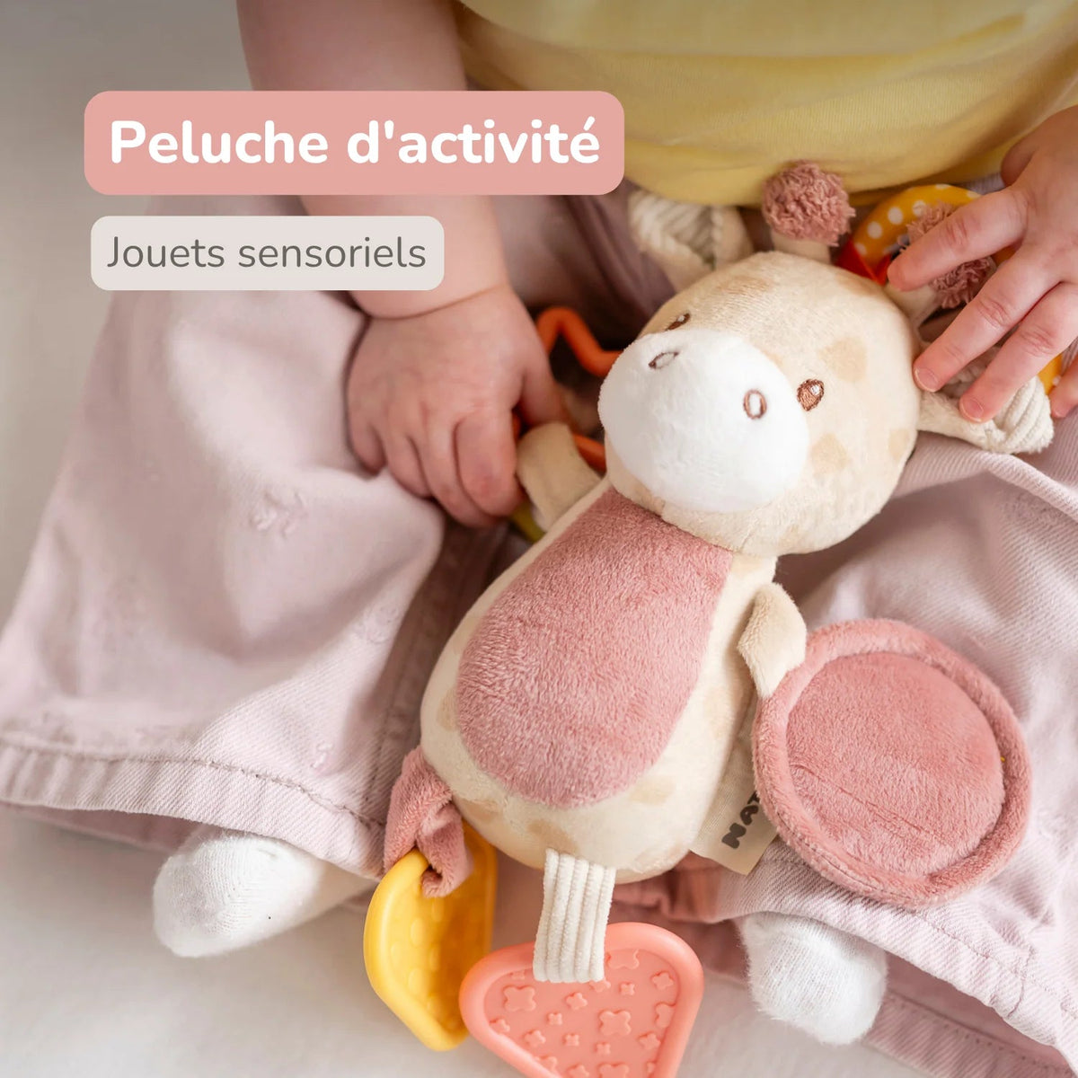 Peluche d'activités Gina la Girafe 20 cm – Nattou 🦒 NATTOU