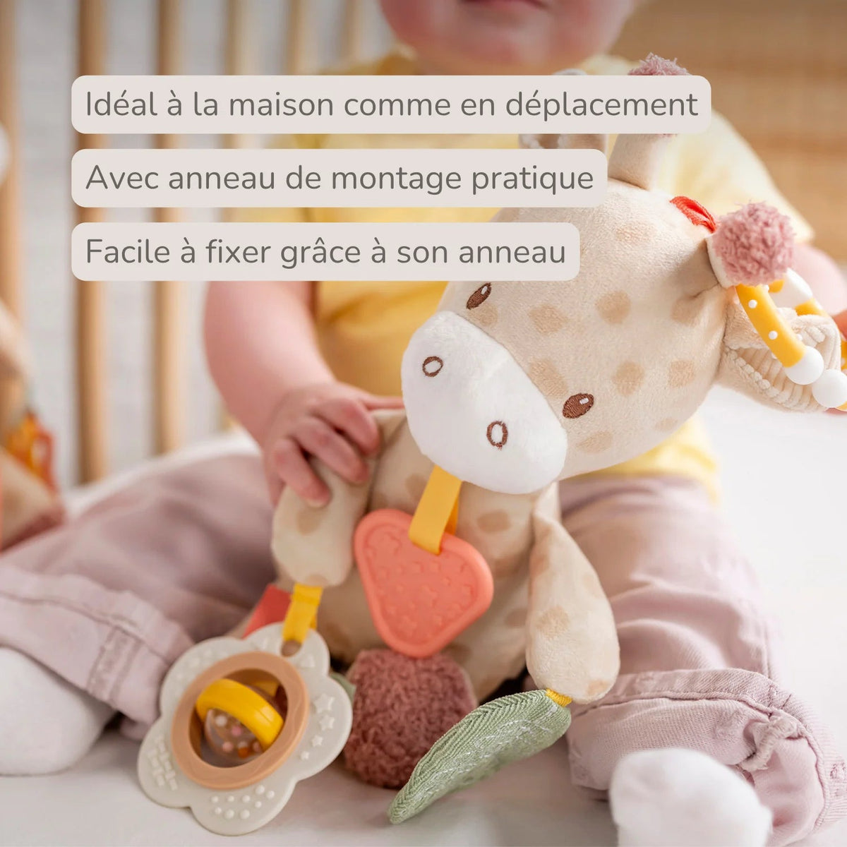 Peluche d'activités Gina la Girafe 30 cm – Nattou 🦒 NATTOU