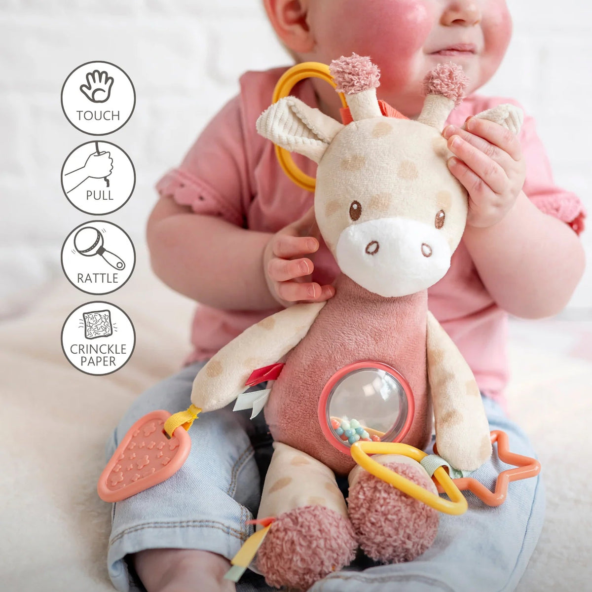 Peluche d'activités Gina la Girafe 25 cm – Nattou – Dès la naissance 🦒 NATTOU