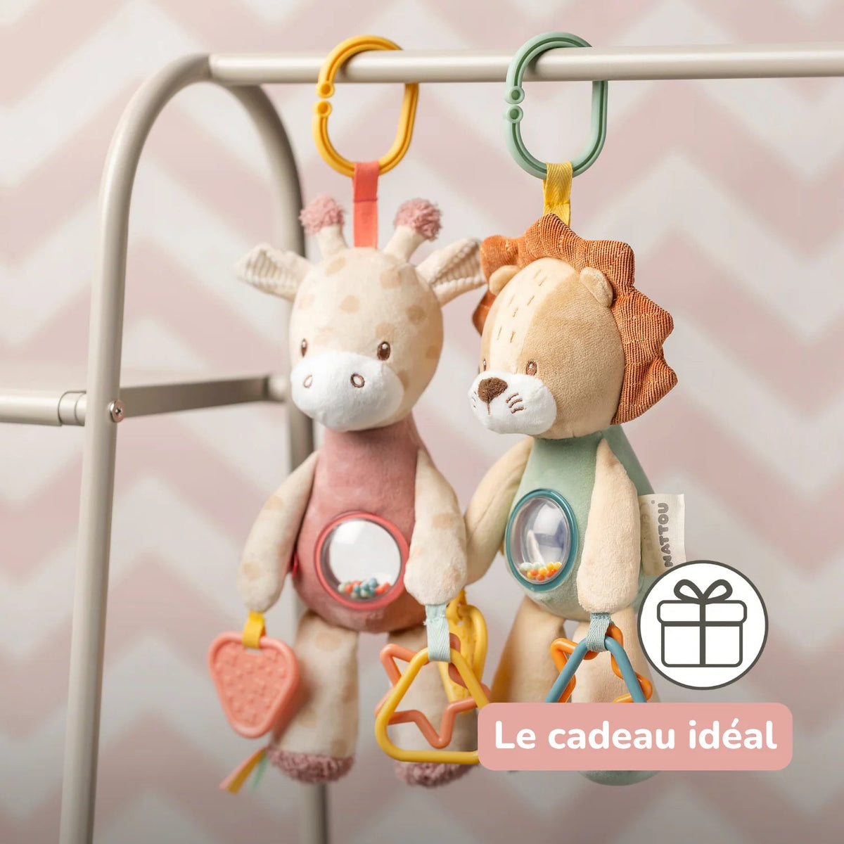 Peluche d'activités Gina la Girafe 25 cm – Nattou – Dès la naissance 🦒 NATTOU