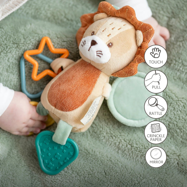 Peluche d'activités Léon le Lion 20 cm – Nattou – Dès la naissance 🦁 NATTOU