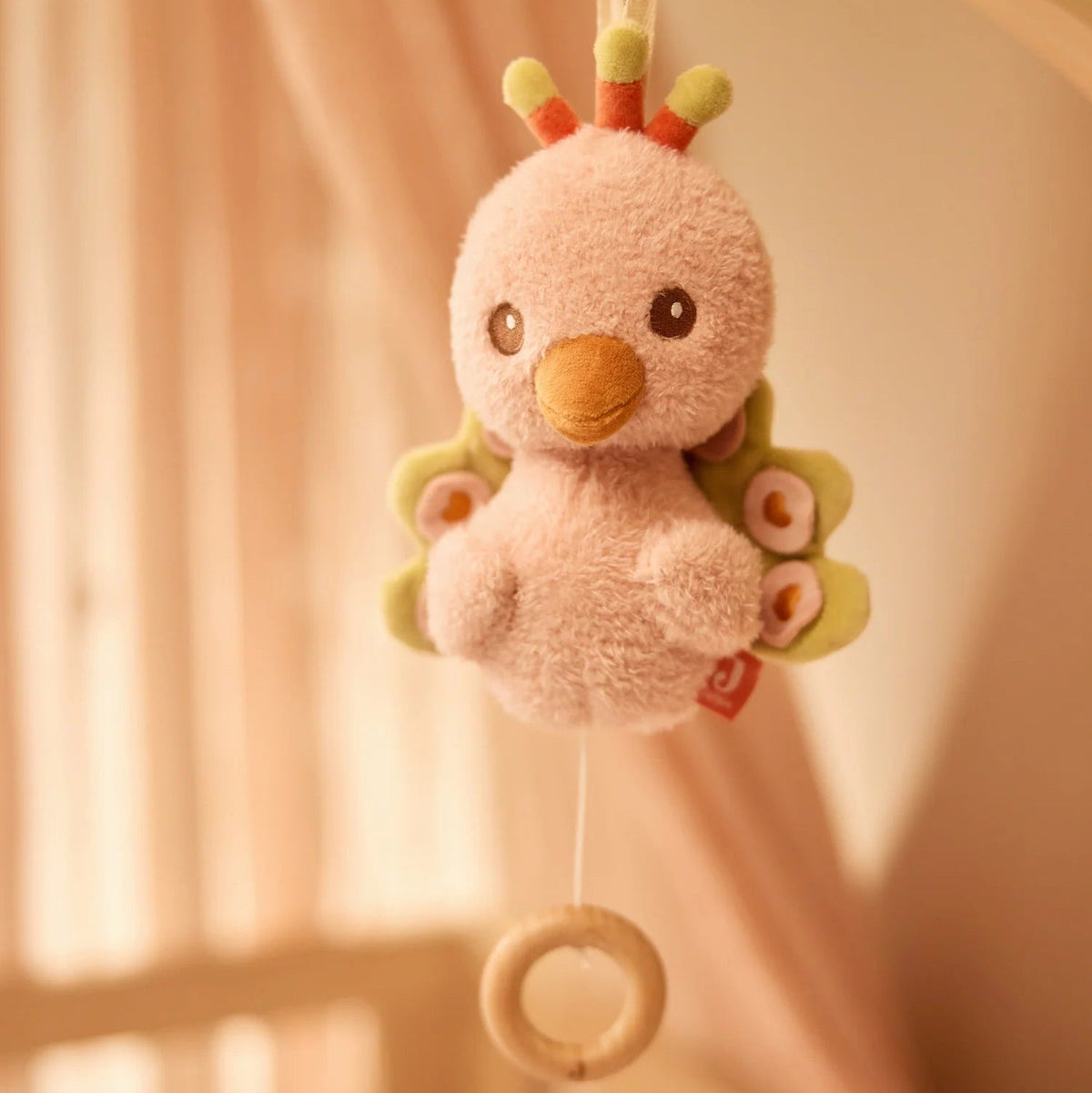 Peluche musicale Peacock Pavie – Berceuse de Brahms – Jollein JOLLEIN