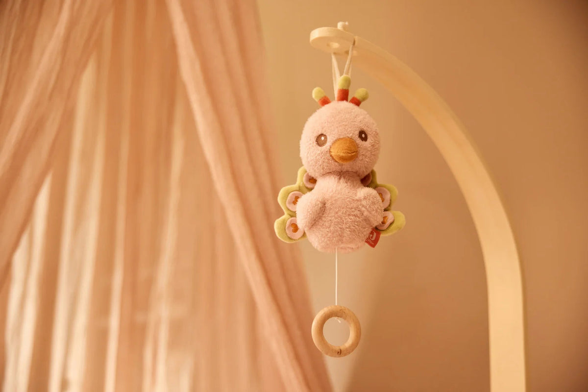 Peluche musicale Peacock Pavie – Berceuse de Brahms – Jollein JOLLEIN