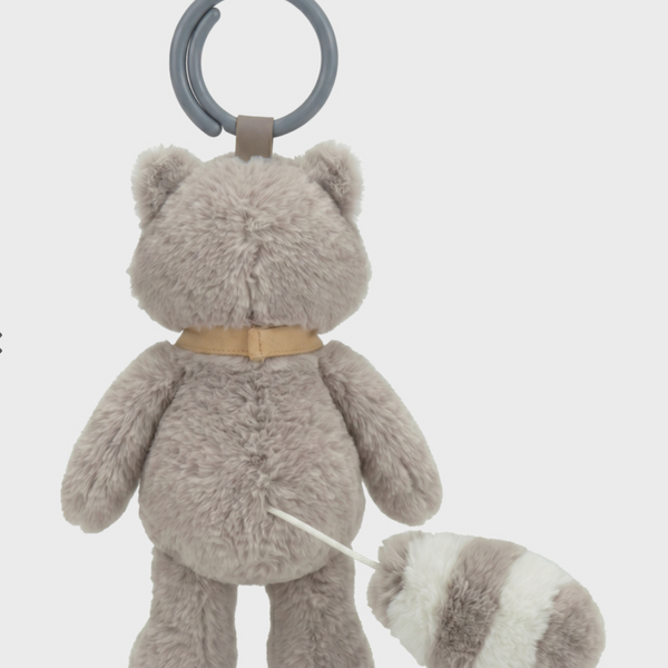 Peluche musicale Raku nomade 20 cm Noukie's avec Berceuse de Brahms, idéale dès la naissance pour apaiser bébé à la maison comme en déplacement.