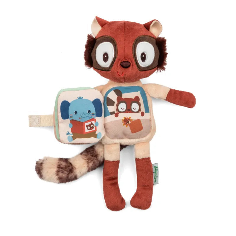 Peluche phosphorescente Elvis le Lémurien avec livre en tissu – Lilliputiens 🌙 liliputiens