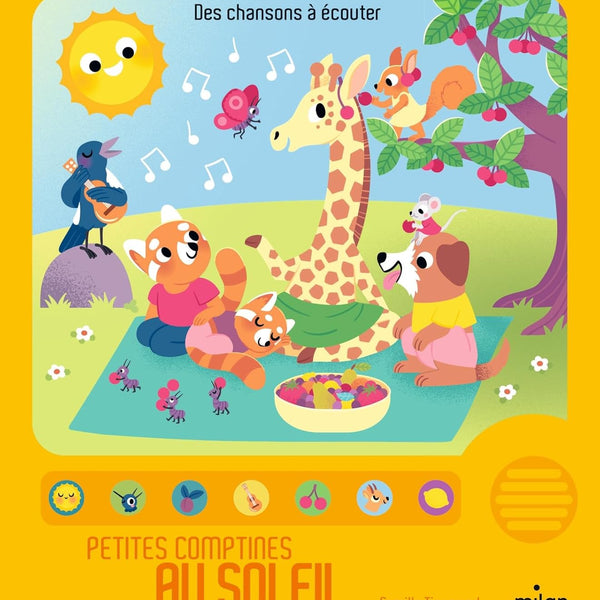 Petites comptines au soleil – livre sonore bébé MILAN