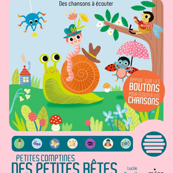 Petites comptines des petites bêtes – livre sonore bébé MILAN