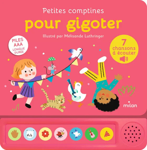 Livre sonore « Petites comptines pour gigoter » – Dès 1 an MILAN