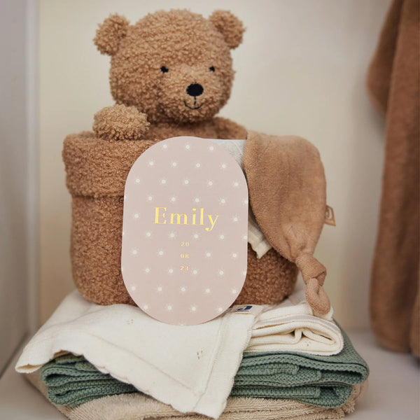 corbeille bébé tissu bouclé