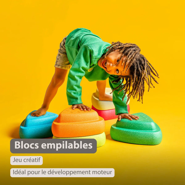 Pierres d'équilibre empilables Blocky 50 cm – Nattou 🌈 NATTOU