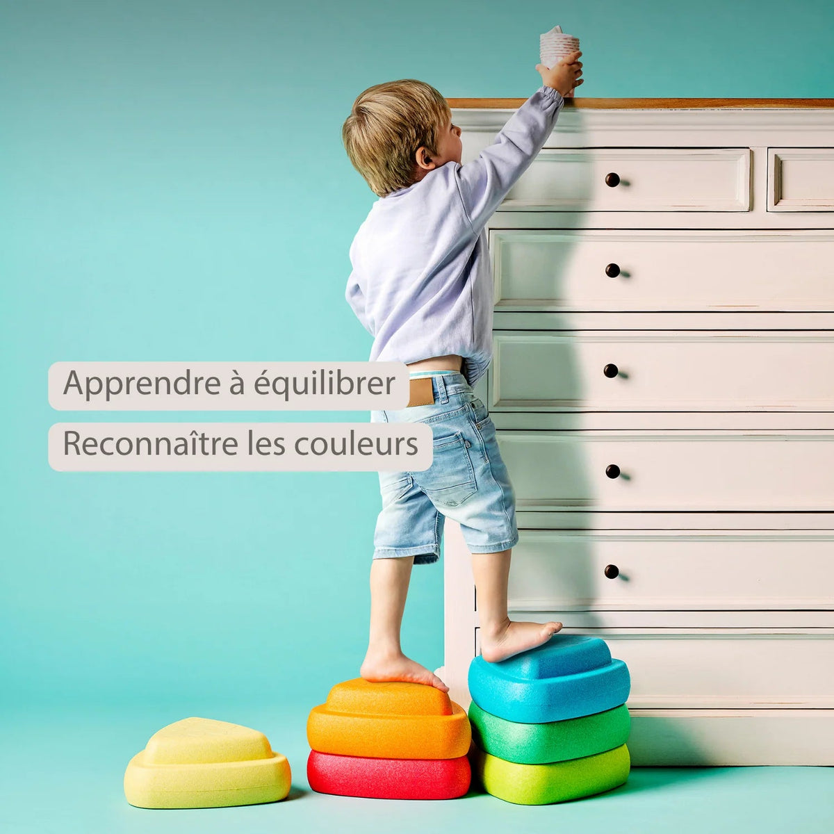 Pierres d'équilibre empilables Blocky 50 cm – Nattou 🌈 NATTOU