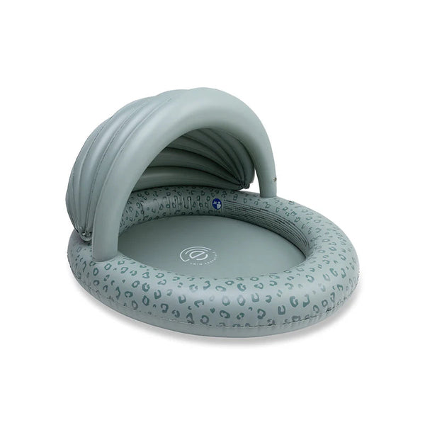 Piscine enfant avec auvent Green Leopard – Ø 100 cm Swim Essentials