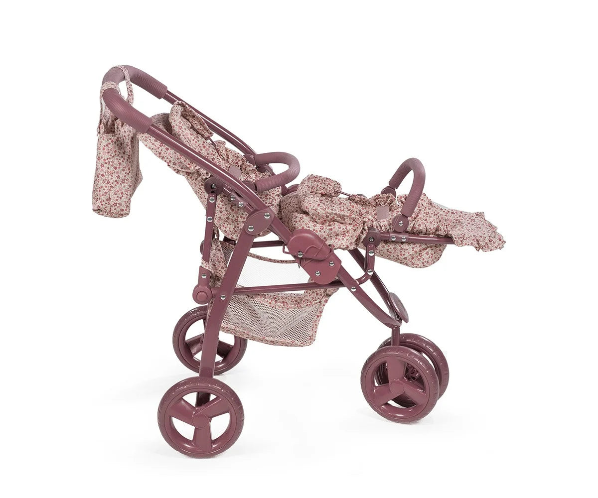 Poussette Double pour Poupées Cherry Fleurs – Pasito a Pasito 🌸 PASITO A PASITO