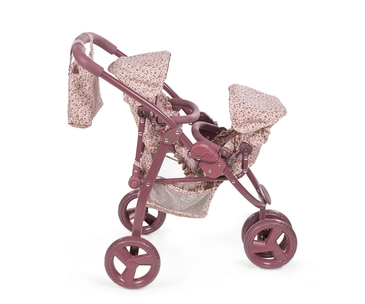 Poussette Double pour Poupées Cherry Fleurs – Pasito a Pasito 🌸 PASITO A PASITO