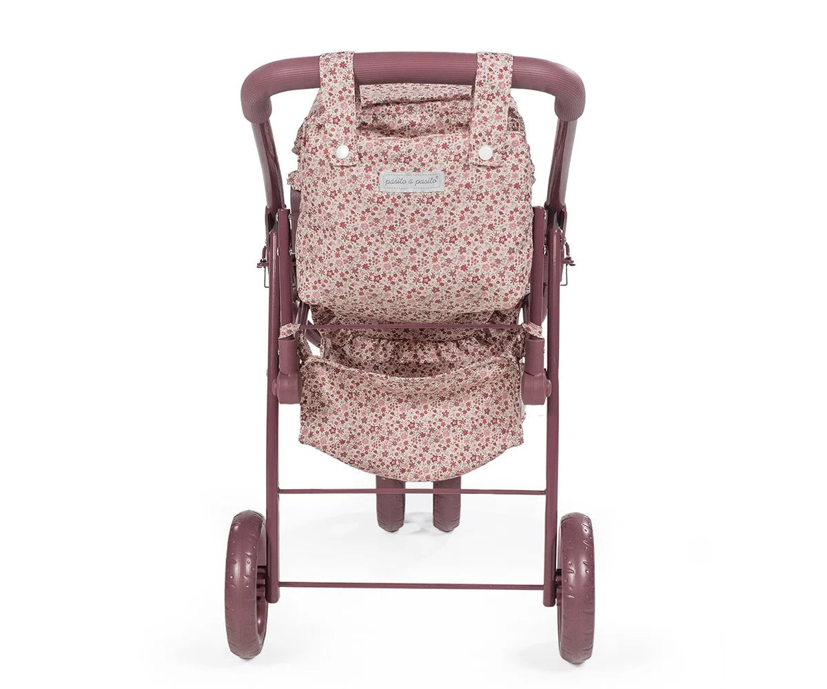 Poussette Double pour Poupées Cherry Fleurs – Pasito a Pasito 🌸 PASITO A PASITO