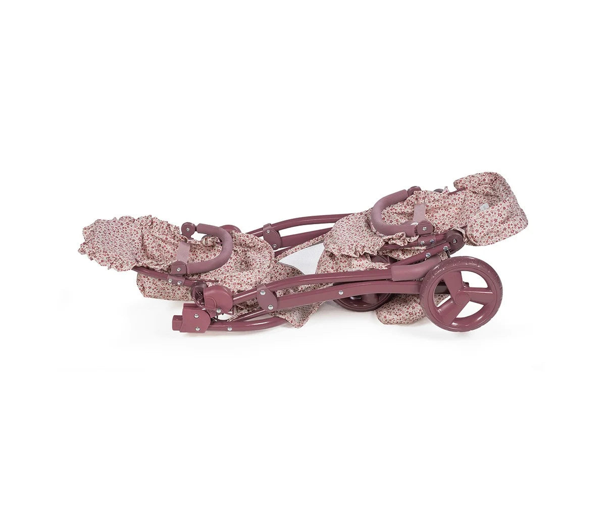 Poussette Double pour Poupées Cherry Fleurs – Pasito a Pasito 🌸 PASITO A PASITO