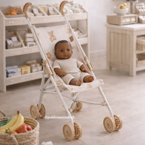 Poussette poupée enfant légère – Motif ours Roma Teddy Roma
