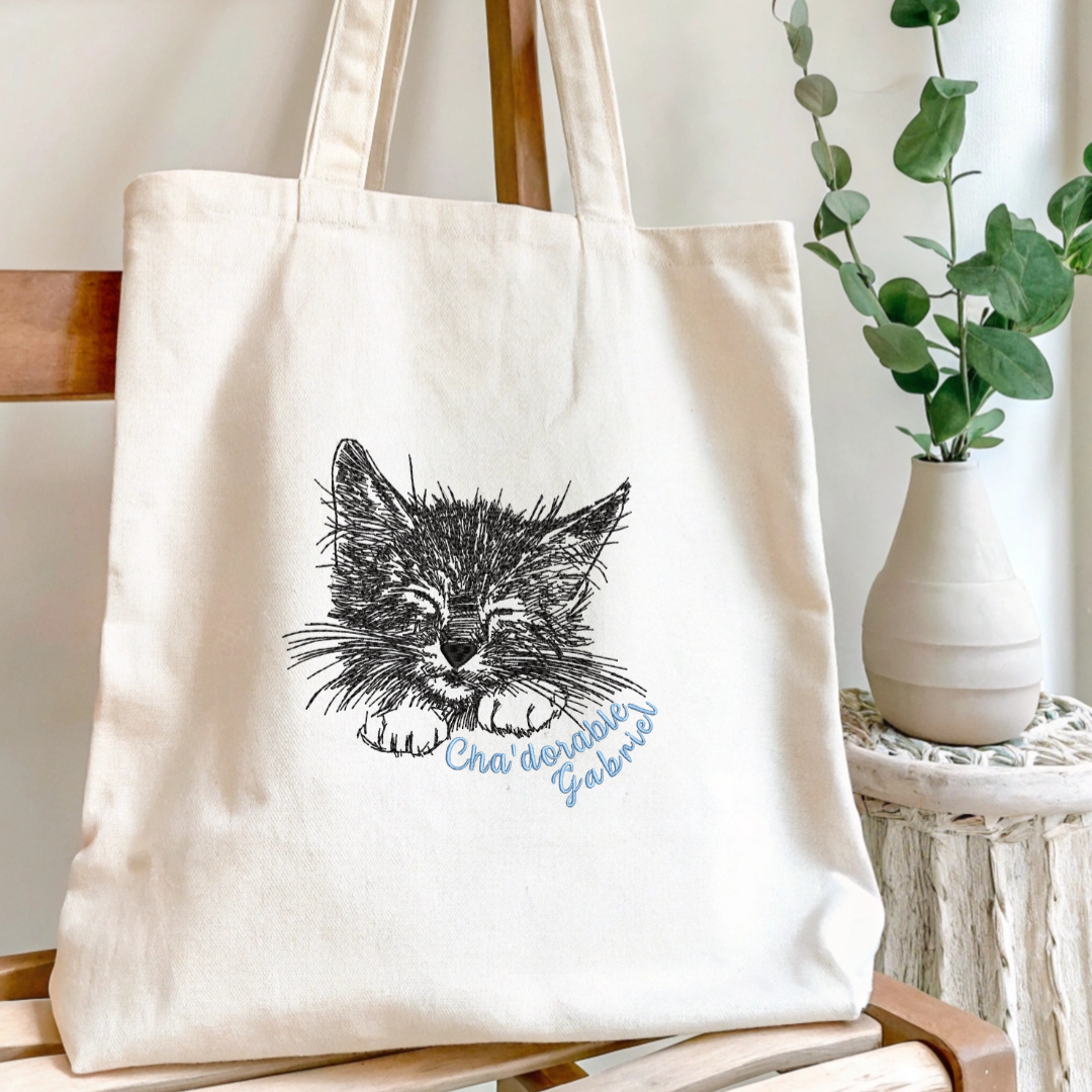 Tote Bag Adorable à Personnaliser cha'dorable – 100% Coton Recyclé GMLB