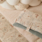 Protège-carnet de santé bébé coton jardin enchanté brodé