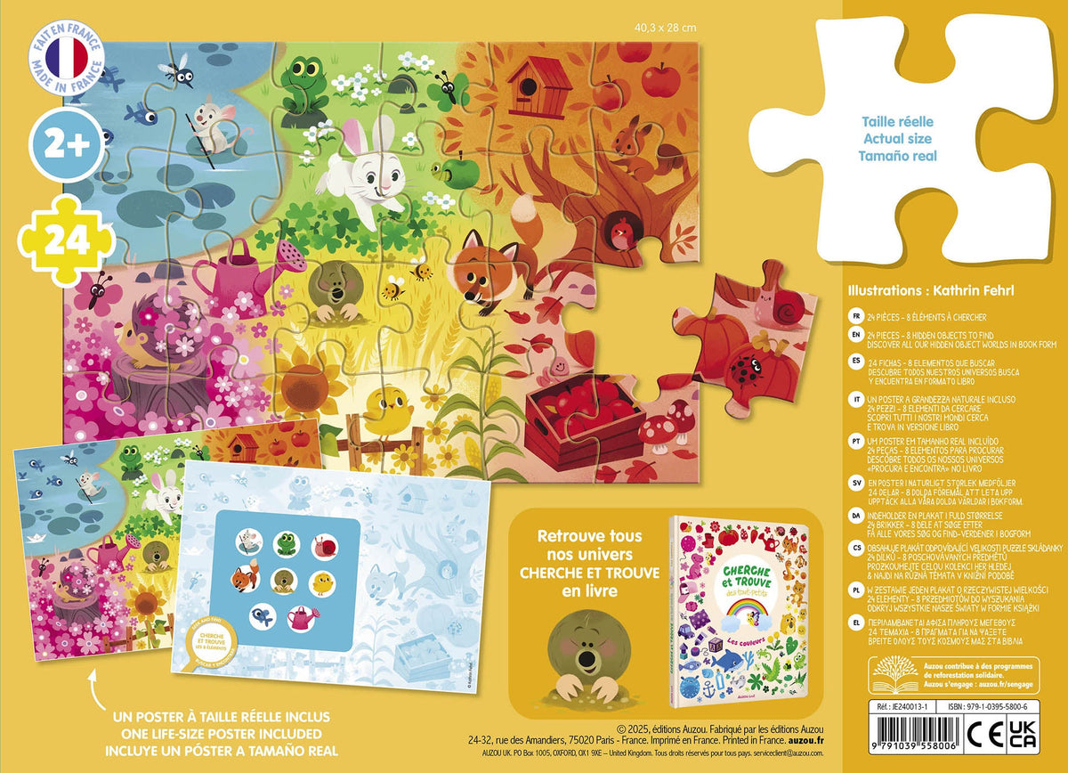 Puzzle Cherche et Trouve des tout-petits – Les couleurs – 24 pièces AUZOU