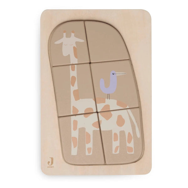 Puzzle en bois Girafe Jungle Jambo – 6 pièces – Jollein