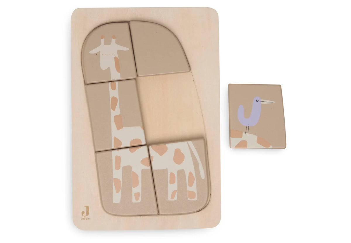 Puzzle en bois Girafe Jungle Jambo – 6 pièces – Jollein