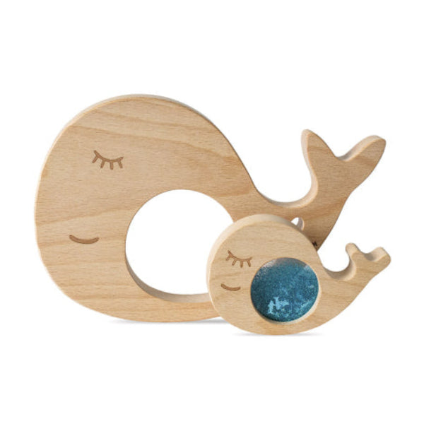 Puzzle sensoriel baleine et bébé – jouet d’éveil en bois PETIT BOOM