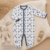 Pyjama en velours bébé Floral – douceur et confort dès la naissance TROIS KILOS SEPT