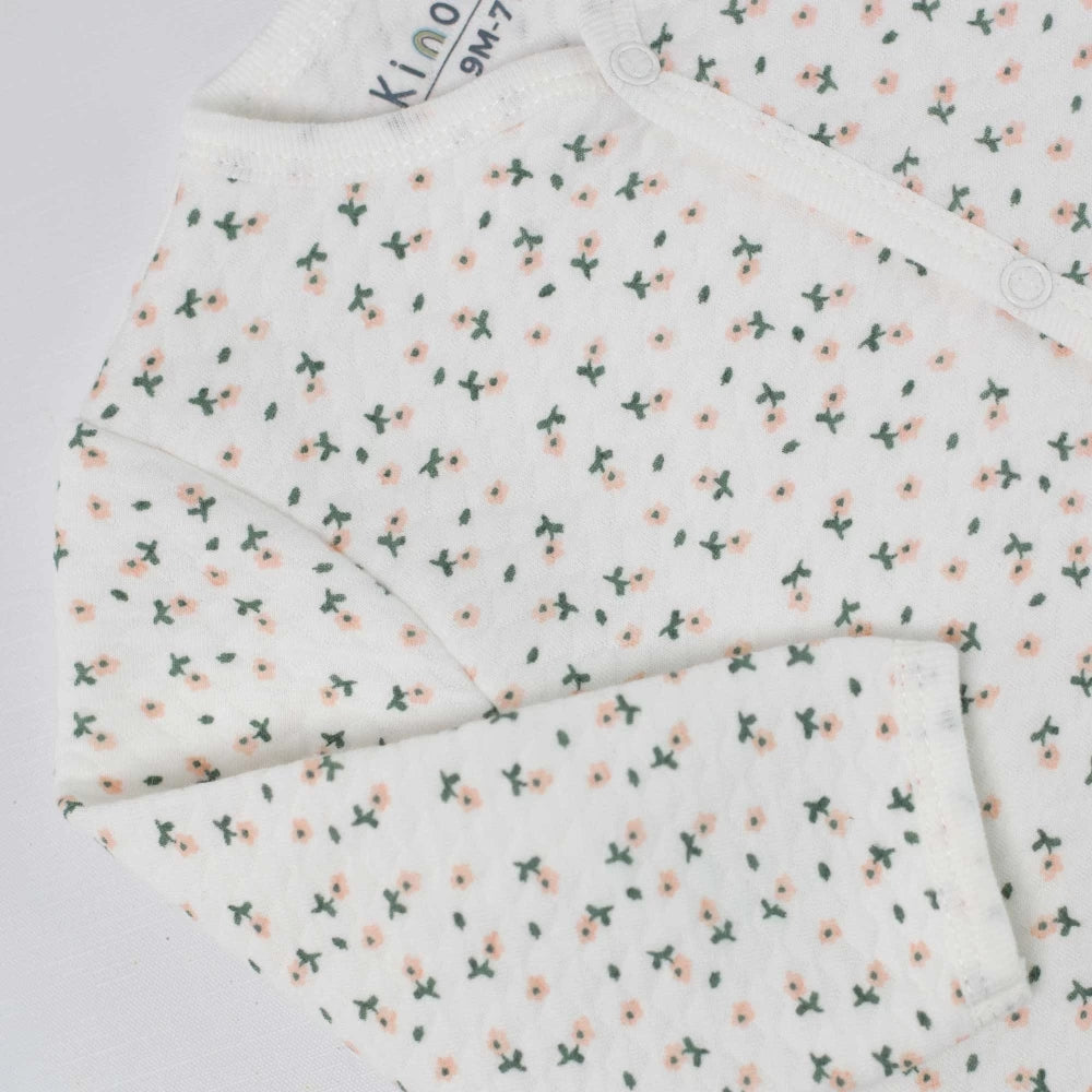 Pyjama bébé matelassé Petites Fleurs – 3 mois et 6 mois TROIS KILOS SEPT