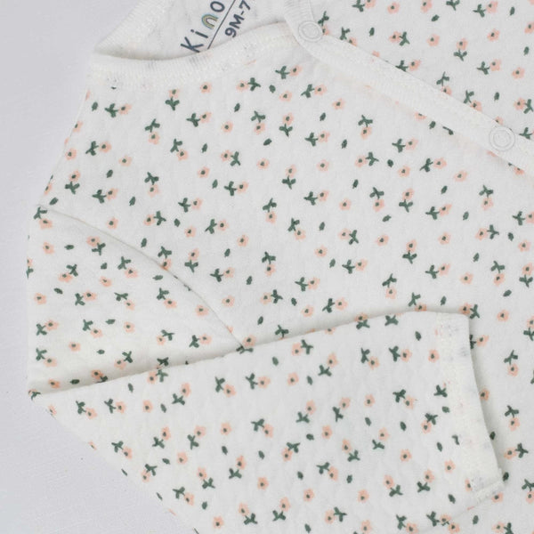 Pyjama bébé matelassé Petites Fleurs – 3 mois et 6 mois TROIS KILOS SEPT