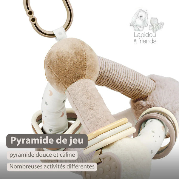 Pyramide d’activités douce Lapidou – Beige – Nattou NATTOU