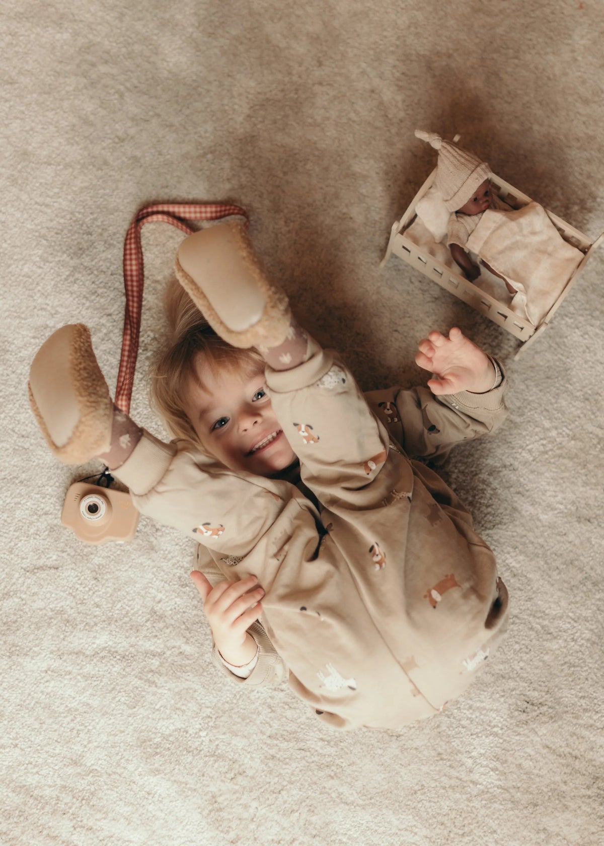 Cam Cam - Appareil Photo Numérique Enfant - Carrés Vintage Arachide 📸 MRS ERTHA