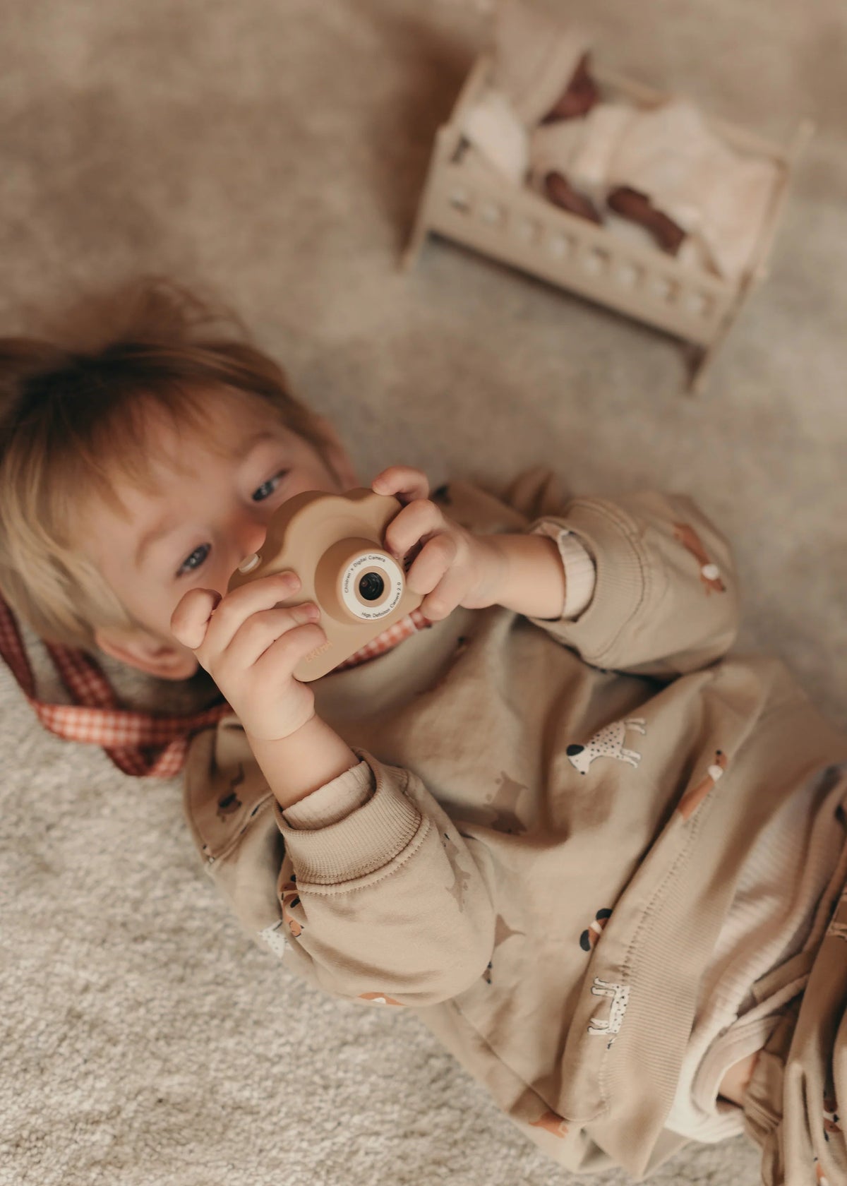 Cam Cam - Appareil Photo Numérique Enfant - Carrés Vintage Arachide 📸 MRS ERTHA