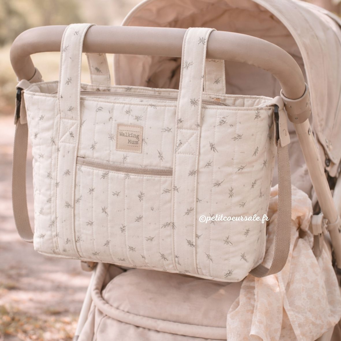 Sac poussette crossbody Mimosa Vert walking mum