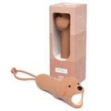 Lampe torche enfant chien caramel rechargeable USB-C. Lumière douce réglable pour histoires du soir et explorations dès 3 ans.