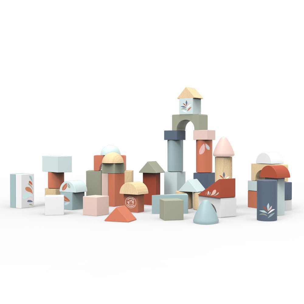 Jouet en bois - 50 blocs - Petit coeur salé