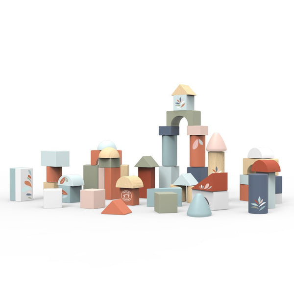 Jouet en bois - 50 blocs - Petit coeur salé