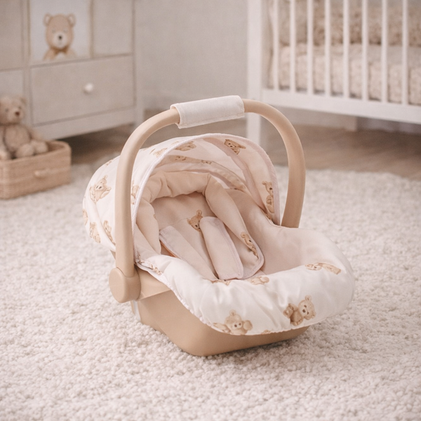 Siège auto pour poupée enfant motif Teddy