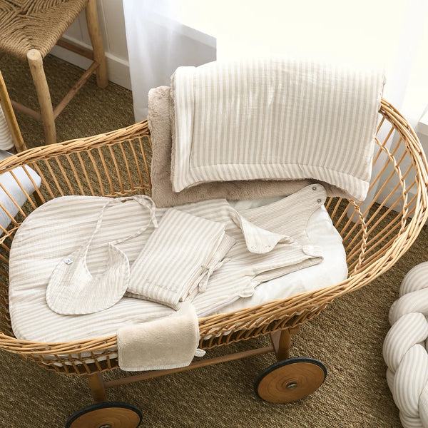Gigoteuse ouatinée rayé galet – Soft Stripes 6-18 mois