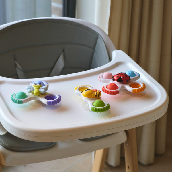 Jouets bébé ventouse sensoriels – Lot de 3 spinners BO JUNGLE