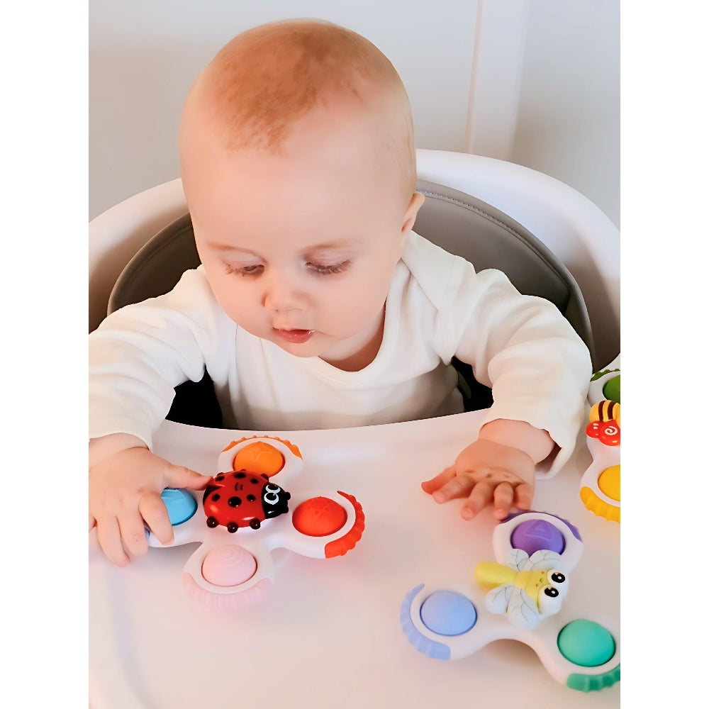 Lot de 4 jouets sensoriels à ventouse pour bébé - Pour salle de bain Lot de 4 jouets sensoriels à ventouse pour bébé - Pour salle de bain
