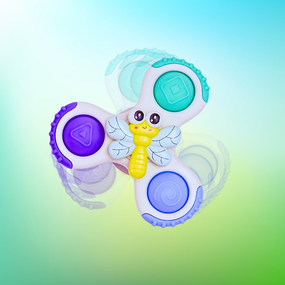 Jouets bébé ventouse sensoriels – Lot de 3 spinners BO JUNGLE