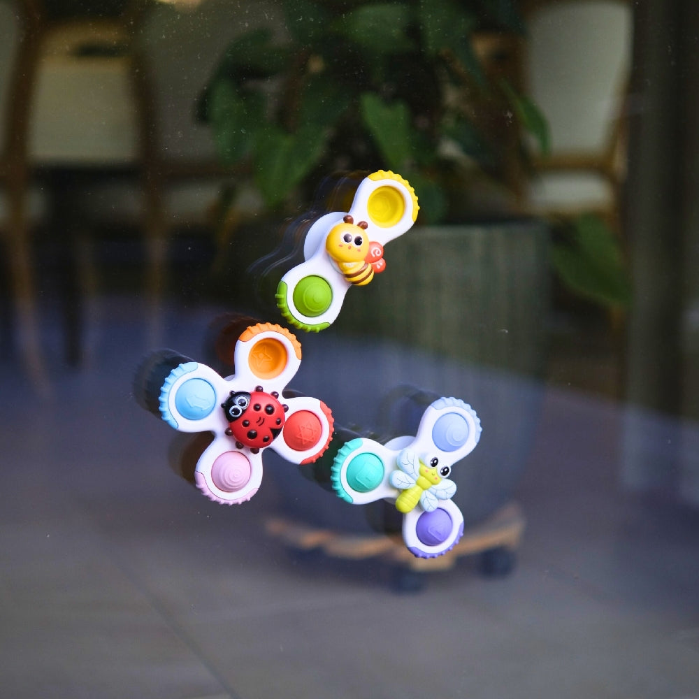 Jouet bébé ventouse sensoriel lot de 3