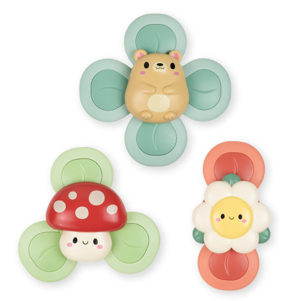 Spinners sensoriels à ventouse Woodland – Lot de 3 – Dès 6 mois TIGER TRIBE