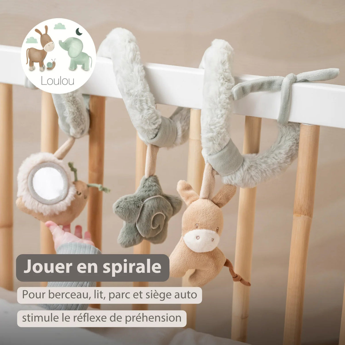 Spirale d’activités bébé LouLou – 18 cm – Nattou NATTOU
